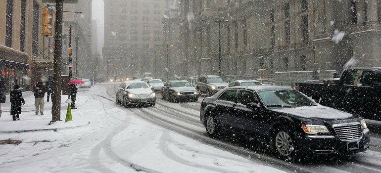 street in Philadelphia during winter