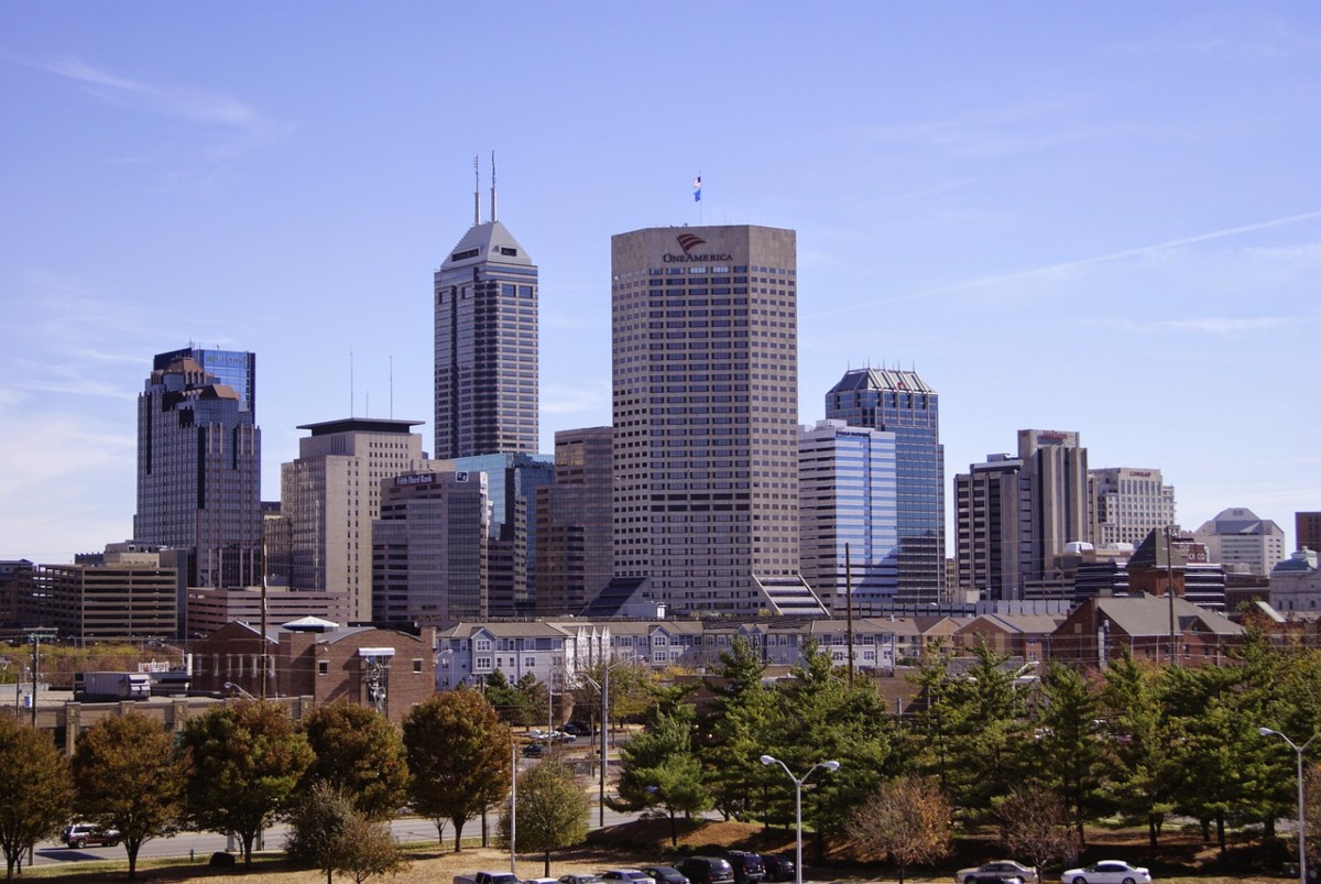 The skyline of Indianapolis.