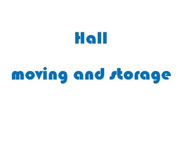 Hall moving and storage company logo