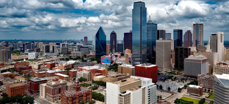 An aerial view of Dallas.