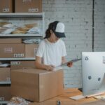 woman in a storage unit