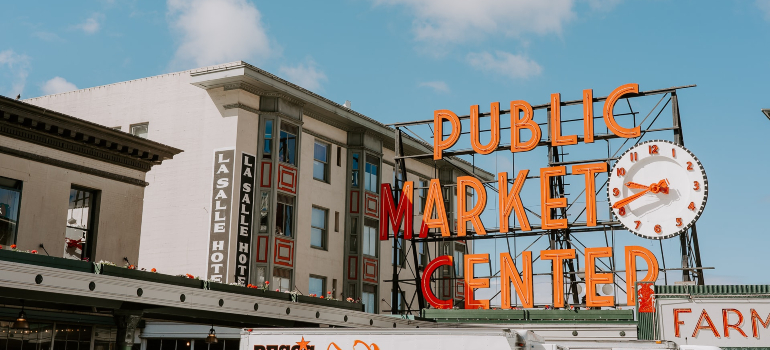 Public market center sign