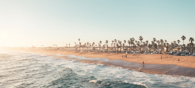 a beach in California