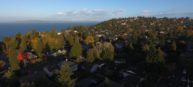 View of a neighborhood in Seattle, WA