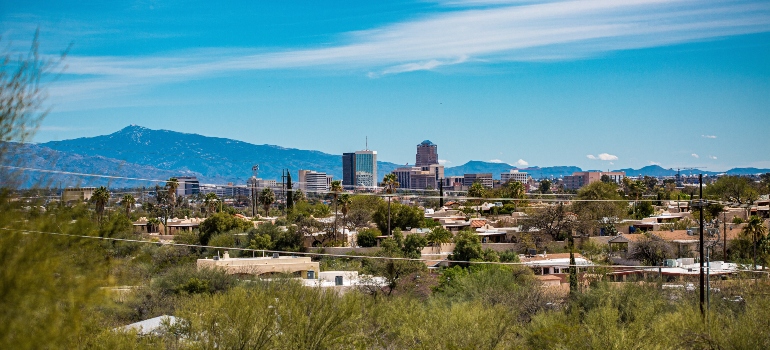 Tucson skyline on a sunny day.