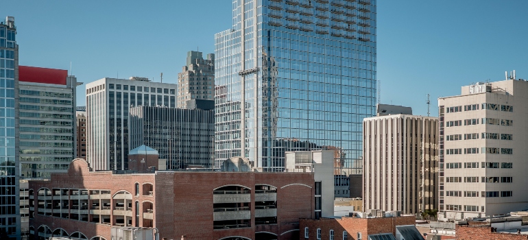 Buildings in Raleigh.