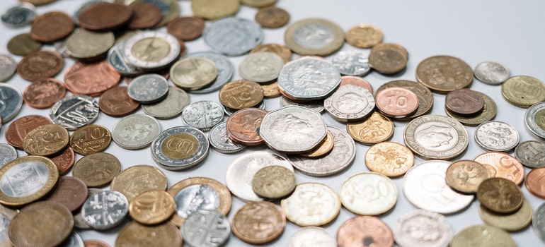 A picture of coins