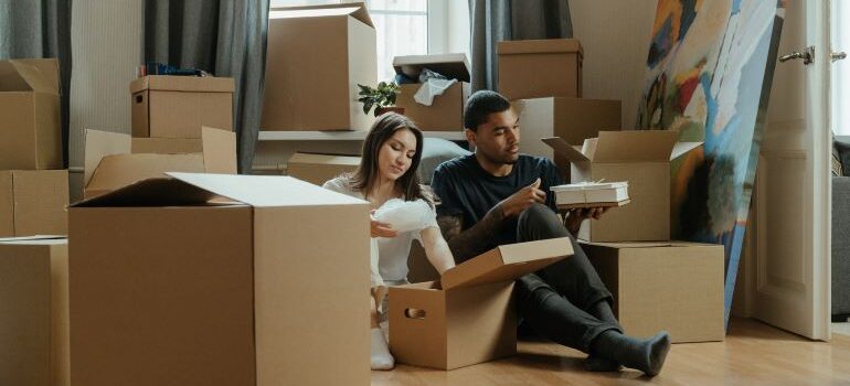 man and woman preparing for a move