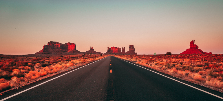 A road passing through the Arizona's desert.