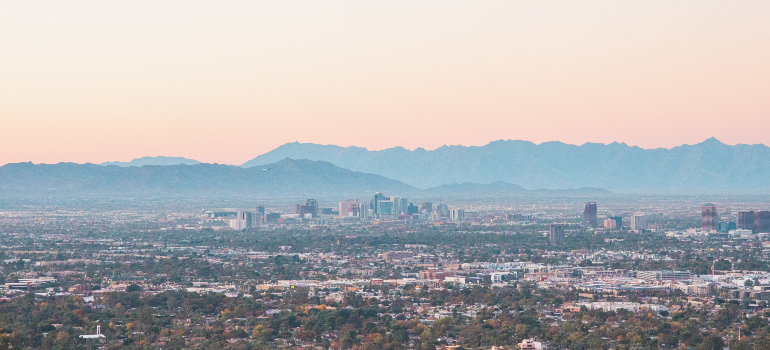 Phoenix Valley photographed during the dawn.
