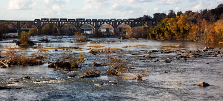 bridge over a river in Richmond Virginia