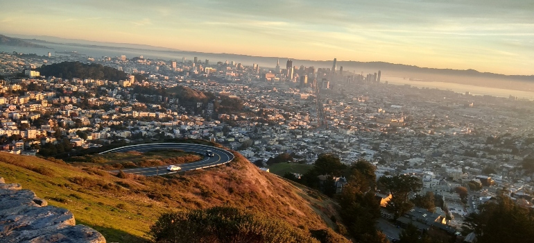 A photo of San Francisco, one of the most high-tech cities in the US.