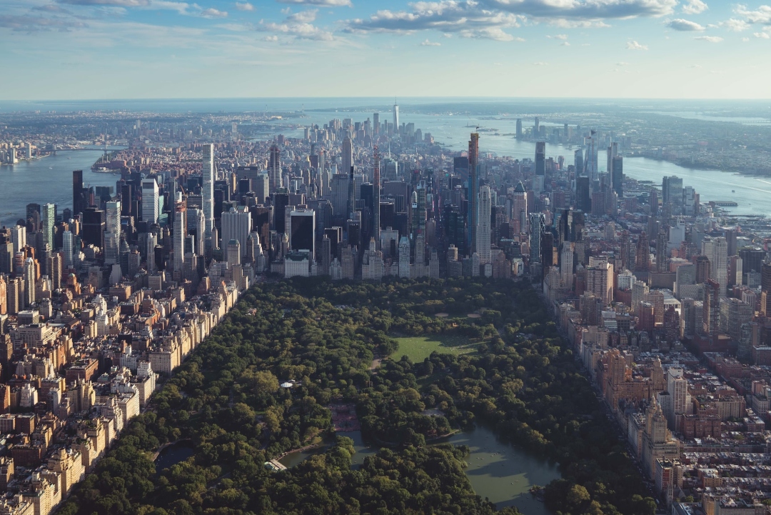 aerial photo of NYC