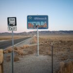 a sign saying 'welcome to nevada'