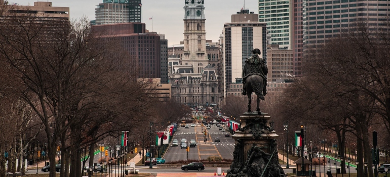 street view of Philadelphia.