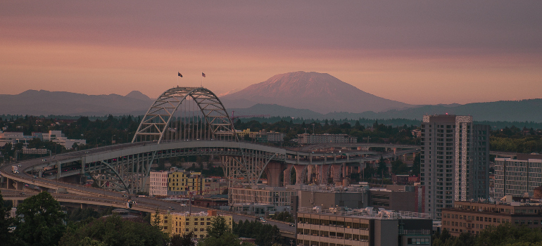Portland after sunset.