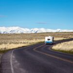 A van on the road