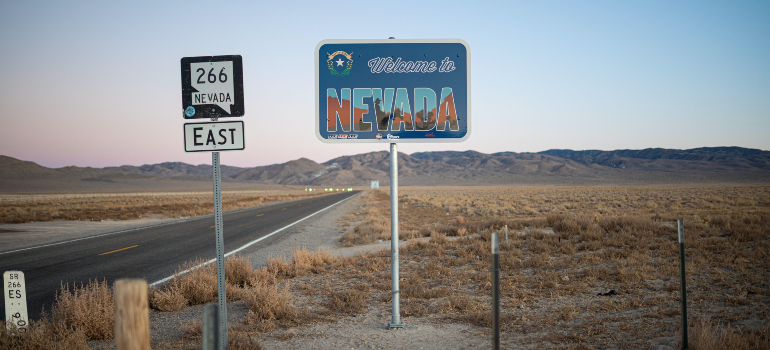 A sign welcome to Nevada.