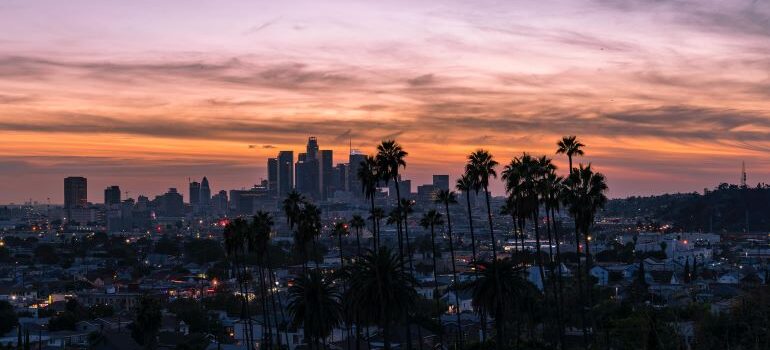 Los Angeles after sunset.
