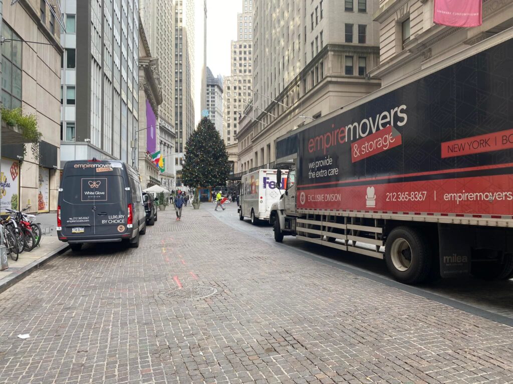 Empire Movers and Storage at work on NYC streets