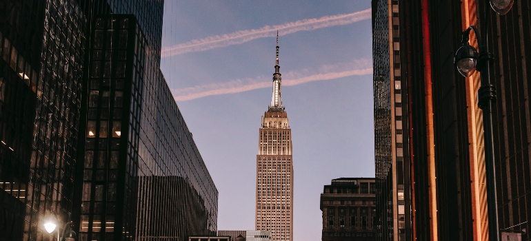 Empire State building, one of the landmarks you will get to see after moving from Jacksonville to NYC