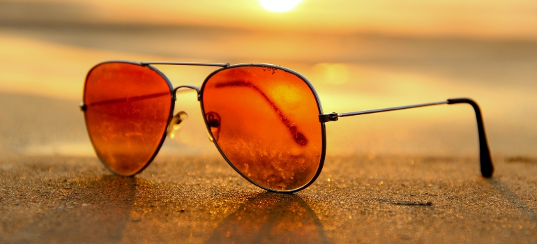 sunglasses on the beach 