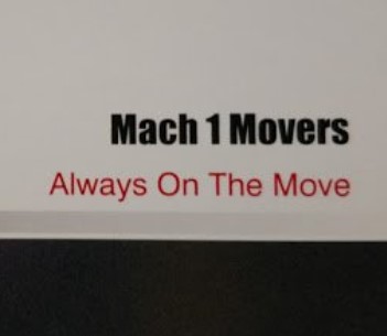 Mach 1 Movers company logo