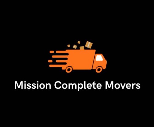 Mission complete movers company logo