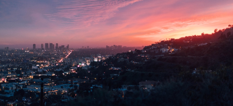 golden hour in Los Angeles