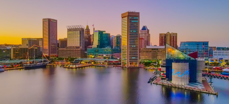 A waterfront photo of Baltimore