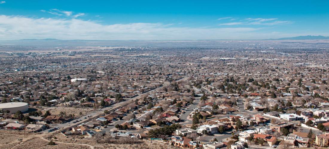 Aerial photo of Albuquerque
