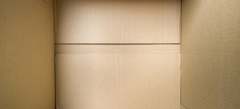 a cardboard moving box