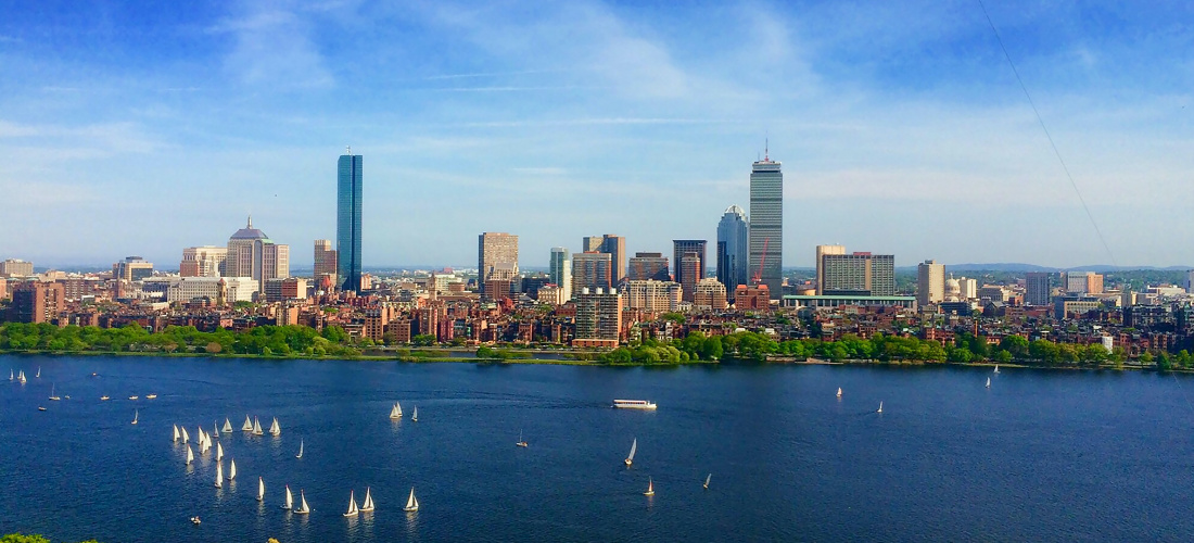 A waterfront photo of Boston during daytime