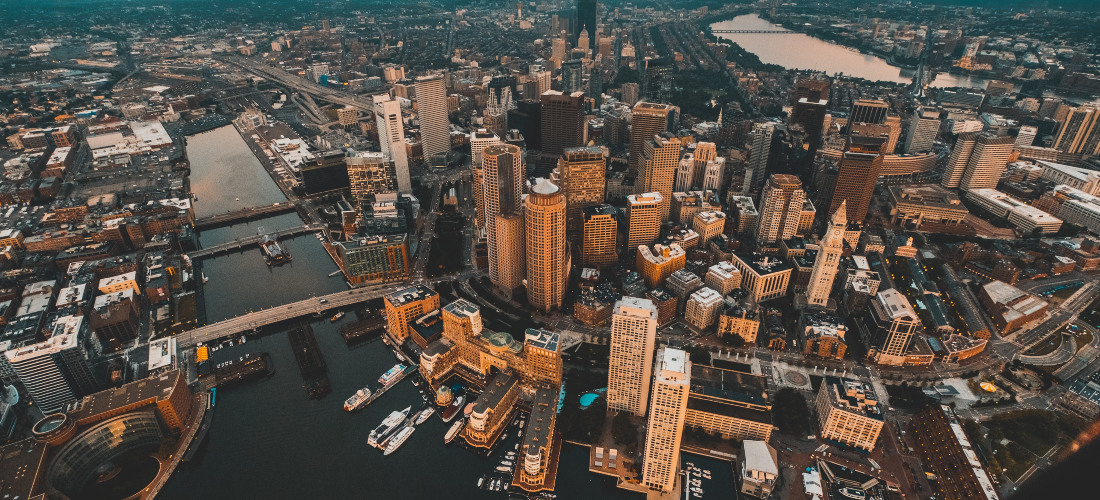 Aerial photo of Boston