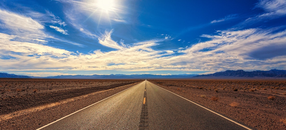 A highway in a desert