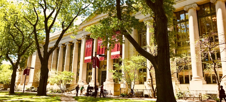 Harvard University in Massachusetts, one of the best U.S. states for education.