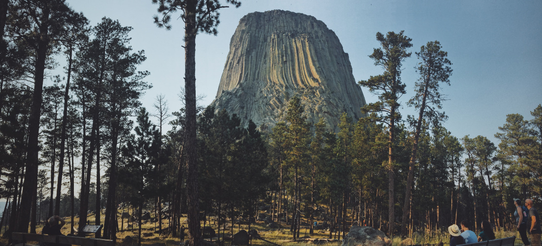 A mountain in Wyoming photographed from underneath