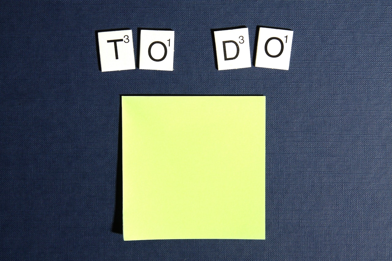 An empty yellow paper prepared for a to do list