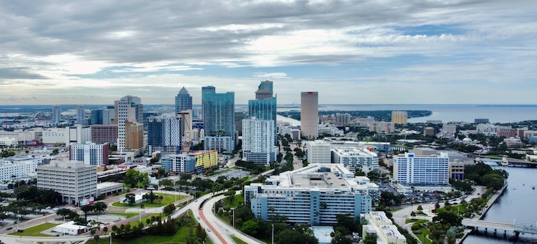 Tampa Skyline during the cloudy day