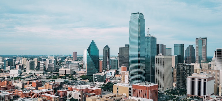 Dallas skyline on a cloudy day