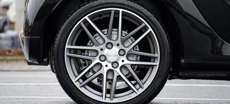 A photo of car wheels