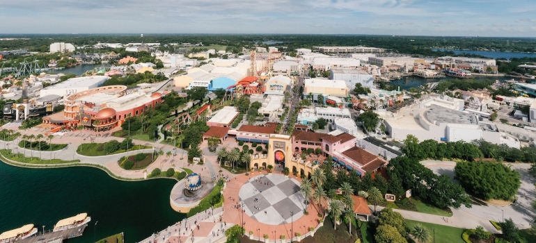 an aerial photo of Orlando