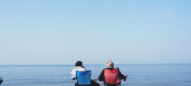 A couple on a beach, at one of the top places to retire in California