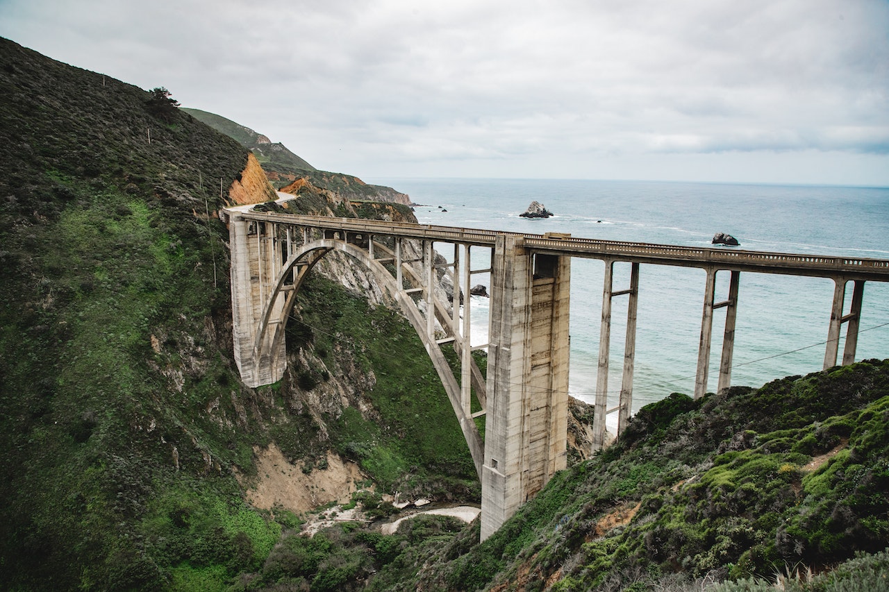 Bixby Creek Bridge on the Big Sur coast of California