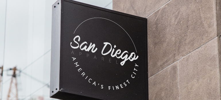 San Diego apparel sign