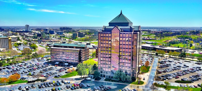Buildings in a city in Kansas