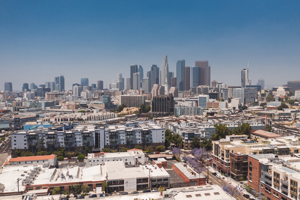 High rise buildings in Los Angeles