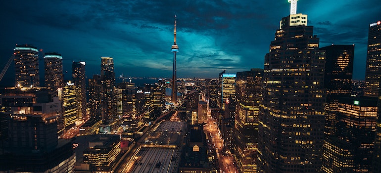 Toronto buildings during the night
