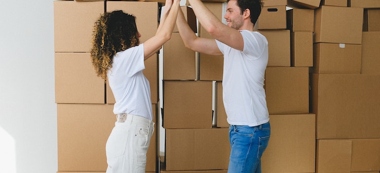 couple high-fiving