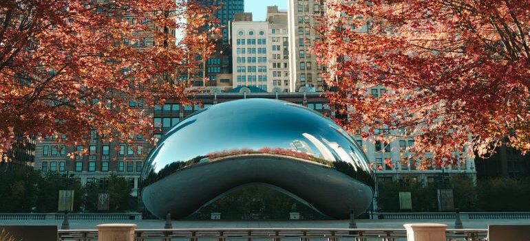Cloud gate in Chicago, Illinois